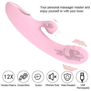 USB-Aufladbarer 12-Frequenz Wasserdichter IPX7 Multi-Speed Vibrator Ganzkörper-Fitness-Massagegerät für Frauen G-Punkt Paar-Dildos 45dB - Product Image 4