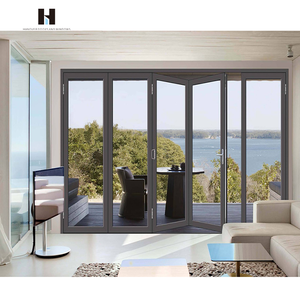 Sistema de <span class=keywords><strong>puerta</strong></span> plegable de vidrio de diseño moderno personalizado, <span class=keywords><strong>puerta</strong></span> plegable de acordeón insonorizada, impermeabilización de alta durabilidad para <span class=keywords><strong>terraza</strong></span> - Product Image 4