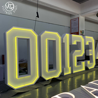 Signes au néon de décoration de chapiteau de 4 pieds pour fête de danse de mariage Grand 50 Numéro 0-9 5ft Extra Large LED Lettres lumineuses de haute qualité
