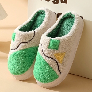 Otoño Invierno Luna-Interior de felpa antideslizante suave para zapatillas Parejas Suela exterior personalizable EVA Amortiguación Algodón Mujeres Hombres - Product Image 6