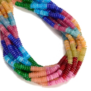 Cuentas de Turmalina de Colores Teñidas de 2x6mm, Cuentas Redondas Lisas Tipo Ábaco, Ideales para Hacer Pulseras, Joyería y Collares DIY - Product Image 5