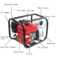 Moteur à essence 4 temps 9,8 CV 170F de haute qualité pour l'agriculture, refroidi par air, machine de pompage d'eau de 2 pouces pour l'irrigation agricole
