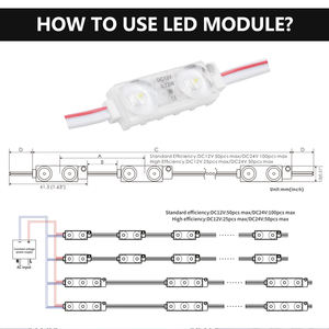 Módulo de Voltaje Constante Blanco 175 °   Módulo LED 2835 con chip SMD de 2 lentes, 12V, IP68, inyectado, para retroiluminación de letreros y cajas de luz. - Product Image 4