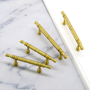 New Chinese Style Brass Cabinet Handles Bar Shape Antioxidant Home Office Furniture Hardware Accessories - Product Image 3