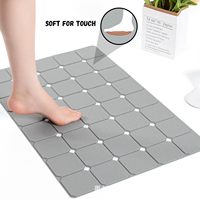Tapis de bain rectangulaire pliable en silicone Webos, taille jumbo, antidérapant, résistant, avec ventouses
