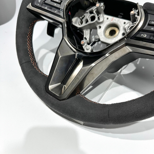 <span class=keywords><strong>Volante</strong></span> <span class=keywords><strong>Deportivo</strong></span> de Fibra de Carbono Negro con Revestimiento de Gamuza, Modelo Actualizado de Instalación Directa, Compatible con Nissan GTR R35 R34 - Product Image 4