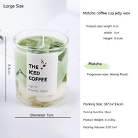 Matcha-Aromatisierte Sojawachs-Eiskaffeebecher-Duftkerze für Romantische Schlafzimmerstimmung, Weihnachtsduft, Rauchfrei für Partys und Hochzeiten