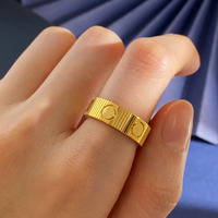 Bracelet plaqué or 2025, nouvelle arrivée, marque de luxe, bracelet flexible illimité et ensemble de bagues
