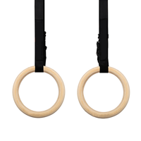 High Quality Wooden Gymnastic Rings Adjustable Wood Gymnastic Rings
