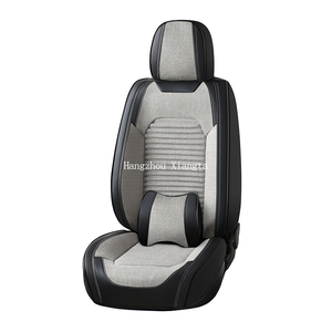 Housse de siège de voiture universelle en cuir PU 5D de luxe Xiangta, housse de siège de voiture stéréo 5D, en cuir PVC imperméable - Product Image 4