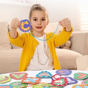 Giocattoli di carta per bambini per divertimento educativo Puzzle di coordinazione occhio-mano per bambini di educazione precoce gioco di corde <span class=keywords><strong>con</strong></span> <span class=keywords><strong>parole</strong></span> inglesi - Product Image 3