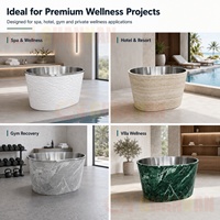 Bain froid en acier inoxydable pour hôtels, spas et complexes de luxe