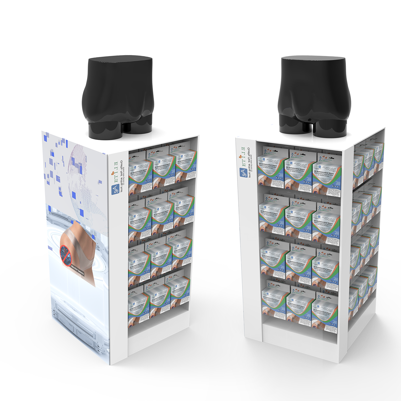 Apache Customizable Wooden Underwear Display Rack for Display in Underwear Stores — view 4