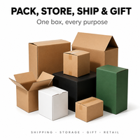 Boîtes d'expédition en carton ondulé écologiques, recyclables et portables en gros, plusieurs tailles et options de couleurs pour la logistique de vente au détail e-commerce