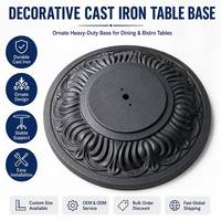 Base de table ronde en fonte de fer gris pour restaurant, café, bistrot, hôtel, usage commercial, produite par la fonderie Shengri