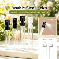 Flacon testeur de parfum miniature 10 ml en verre apothicaire vintage avec atomiseur, échantillon de voyage, pulvérisateur à vis en aluminium