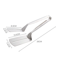 Pinces de cuisson en acier inoxydable de 9 à 12 pouces Pinces à steak polyvalentes Spatule à viande Pain de bifteck BBQ Viandes Ustensiles de poisson