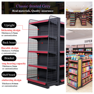 Estante de exhibición de tiendas de comestibles de Metal de alta calidad, estantería de góndola usada, estantes de supermercado a la <span class=keywords><strong>venta</strong></span> - Product Image 4