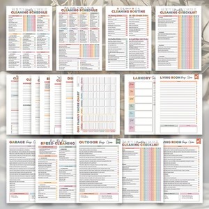 Planificador de limpieza Adhd, cuaderno en espiral de 60 páginas, estilo japonés y coreano, para organización del hogar y gestión de tareas - Product Image 3