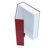 Boîte cadeau de luxe en carton blanc avec logo personnalisé, emballage de forme de livre, boîte cadeau magnétique en papier cartonné de qualité supérieure