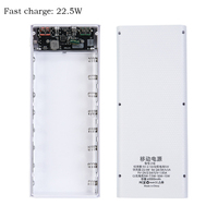 Pack de 8 batteries 21700, boîtier de batterie externe 22,5 W à charge rapide, charge sans fil 15 W, boîtier de batterie externe détachable sans soudure