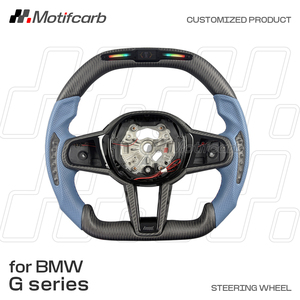 Volant en fibre de carbone LED personnalisé pour BMW M340i M440i M550i X3M X5M G20 G30 G05 M2 M3 M4 M5 Série 1-8 2018-2024, nouveau design - Product Image 2
