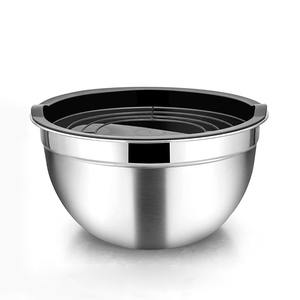 Bol à <span class=keywords><strong>salade</strong></span> en acier inoxydable de haute qualité avec couvercle hermétique ensemble de bols gigognes en métal pour la cuisine - Product Image 4