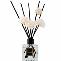 Diffuseur de parfum en rotin OEM Crystal Cream Blossom Aromatherapy 50ml, parfum Cotton Blossom, fabrication sur mesure avec logo et emballage personnalisés pour les marques hôtelières