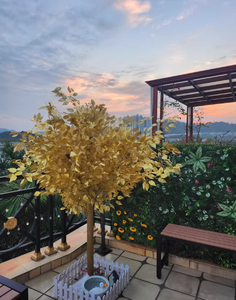 ต้นไทรทองประดิษฐ์สูงหรูหราปรับแต่งได้ - สำหรับตกแต่งภายในโรงแรม ล็อบบี้ ห้างสรรพสินค้า วิลล่า สปา คาเฟ่ ร้านอาหาร - Product Image 3