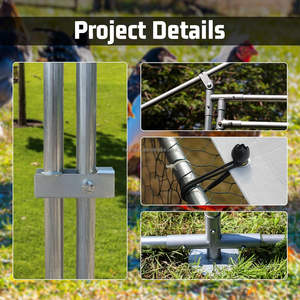 10x13FT Large Walk-in Metal Galvanized Hen Duck Chicken Coop House <strong>for</strong> Outdoor Backyard Farm - Product Image 5