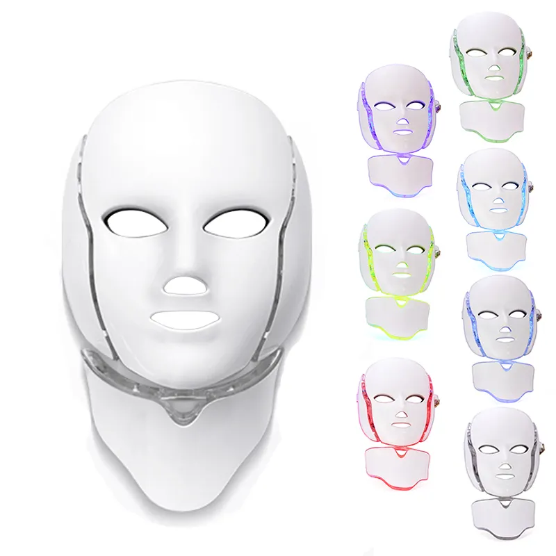 LED Face Mask 7 Colors Facial Mask Photon Therapy Light Therapy Skin Rejuvenation Therapy Wrinkle Acne Tighten Skin