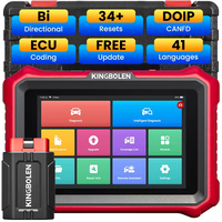 Kingbolen K8 PRO Escáner de Diagnóstico OBD2 para Automóviles con Sistema Completo, 34 Servicios de Reinicio Gratuitos de por Vida, Pantalla LCD, Conectividad USB, 1 Año