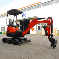 Mini-excavatrice en promotion 1,3 tonne, moteur Kubota, CE EPA Euro 5, zéro recul de queue, micro-excavatrice sur chenilles pour jardin et usage domestique