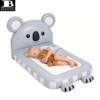 Lit de voyage gonflable pour tout-petits en forme de koala mignon, matelas pneumatique floqué pour enfants, mobilier confortable pour la maison, le camping et les nuits à la maison