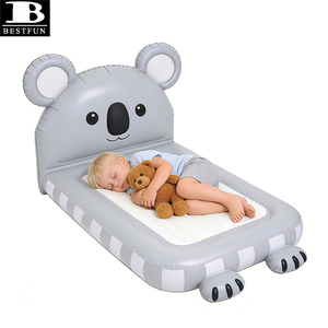 <span class=keywords><strong>Cama</strong></span> de Viaje Inflable para Niños Pequeños con Forma de Koala, Colchón de Aire Aterciopelado para Niños, Muebles Cómodos para el Hogar, Campamentos y Pijamadas - Product Image 4