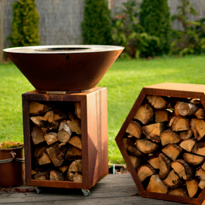 Modern Corten Steel Outdoor Fire Pit Wood Stove Matte Finished Durable Portable for Outdoor Heating - Product Image 4