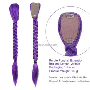 <span class=keywords><strong>Queue</strong></span> <span class=keywords><strong>de</strong></span> <span class=keywords><strong>cheval</strong></span> synthétique violette pour déguisement, <span class=keywords><strong>coiffure</strong></span> <span class=keywords><strong>de</strong></span> 24 pouces <span class=keywords><strong>de</strong></span> long avec pinces pour enfants et filles, Halloween, Noël - Product Image 2