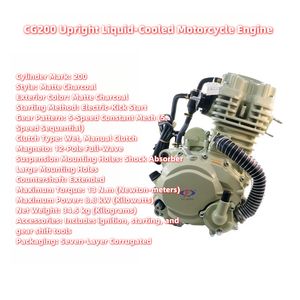 Moteur Zongshen HX200 refroidi par liquide pour moto et tricycle - Product Image 2