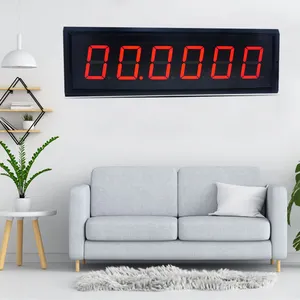 デジタルLEDディスプレイタイマーチャレンジ10秒壁LED時計赤リモコン屋内壁掛けカスタム時計