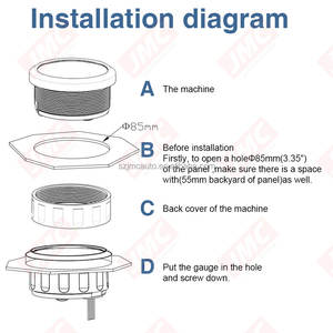 مقياس سرعة JMC البحري 85-قارب عالمي لتحديد المواقع مقاوم للماء عداد المسافات عداد سرعة الدوران درجة حرارة الماء ضغط الزيت مقياس مستوى خزان الوقود - Product Image 4