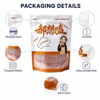 Sachet d'emballage alimentaire personnalisé imprimé avec fermeture éclair, fenêtre transparente, qualité alimentaire, refermable, pour noix et graines, OEM