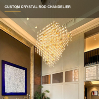 Lustre Cube Moderne Personnalisé pour Hôtels, Salles de Banquet, Restaurants, Grandes Luminaires Étoilés, Installation au Plafond AC Non Standard