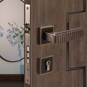 Manija de puerta clásica de latón macizo para puerta principal de villa u hotel, acabado antideslustre, fácil instalación, herrajes modernos para decoración del hogar - Product Image 6