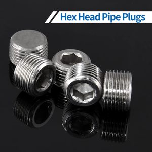 3/8 "NPT nam cắm 304 thép không gỉ nội bộ Hex chủ đề ống cắm Hex chìm đầu cắm ổ cắm ống phù hợp - Product Image 5