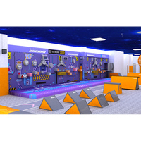 Équipement de terrain de jeu intérieur pour écoles, ensemble de jeu d'obstacles Ninja pour enfants, parcours de parkour en aluminium pour parc d'attractions