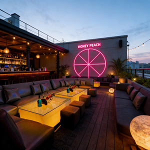 Commercial bar Furniture Hookah Lounge Glowing <strong>Table</strong> Bar/KTV <strong>Table</strong> Hotel Glowing <strong>Table</strong> and Chair Set - Product Image 4