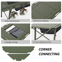 Barbecue coréen d'extérieur, structure en aluminium, hauteur réglable, léger, pliable, 3 unités, table de cuisine de camping IGT