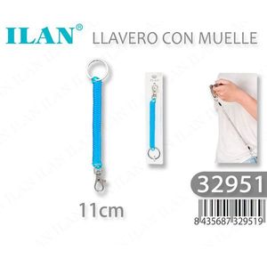 Portachiavi con Molla 11cm Blu Reale Codice 32951 - Product Image 2