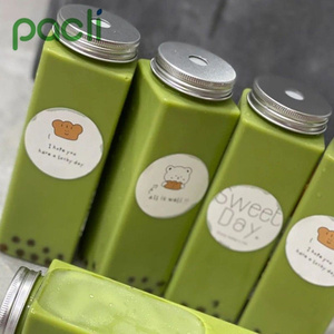 Botella al por mayor, botellas de té de la leche, jugo de fruta, té de la leche, mascota, plástico, Taiwán, para llevar, té de la leche, 500ML, comida, serigrafía, tapón de rosca - Product Image 2