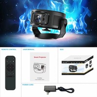 Projecteur de cinéma maison portable HY300Max Résolution 4K Smart Android 14 Système d'exploitation Manuel 3D Film Visualisation Vidéo Laser